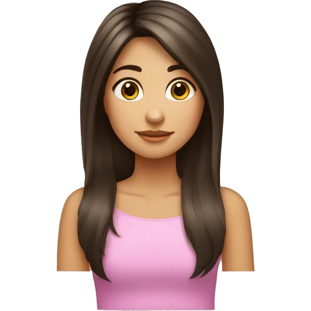 Niña morena de pelo corto no tan corto emoji