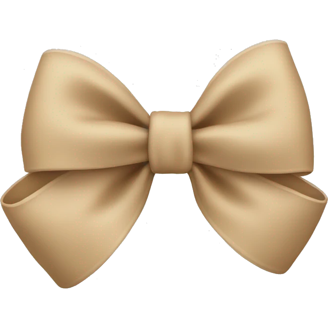 Beige bow emoji