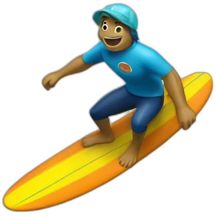 Un coala surf emoji