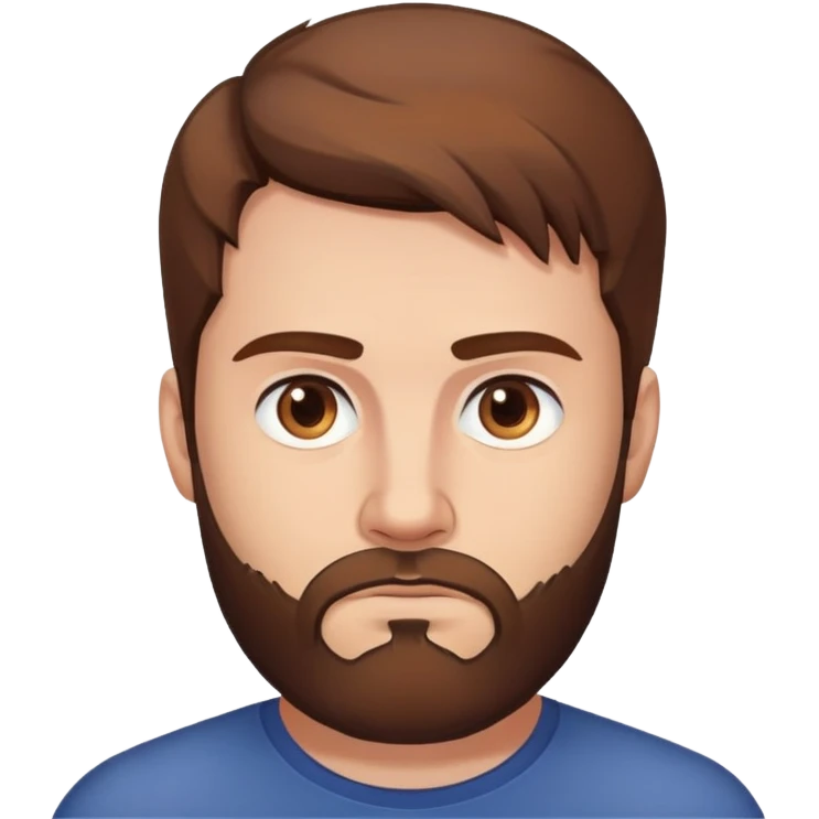 "- Nam
- 30 tuổi
- Da trắng
- Tóc nâu 
- Râu quai nón nâu
- Mặt nghiêm túc
" emoji
