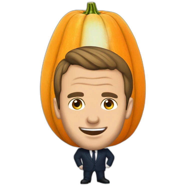macron sur une courge emoji