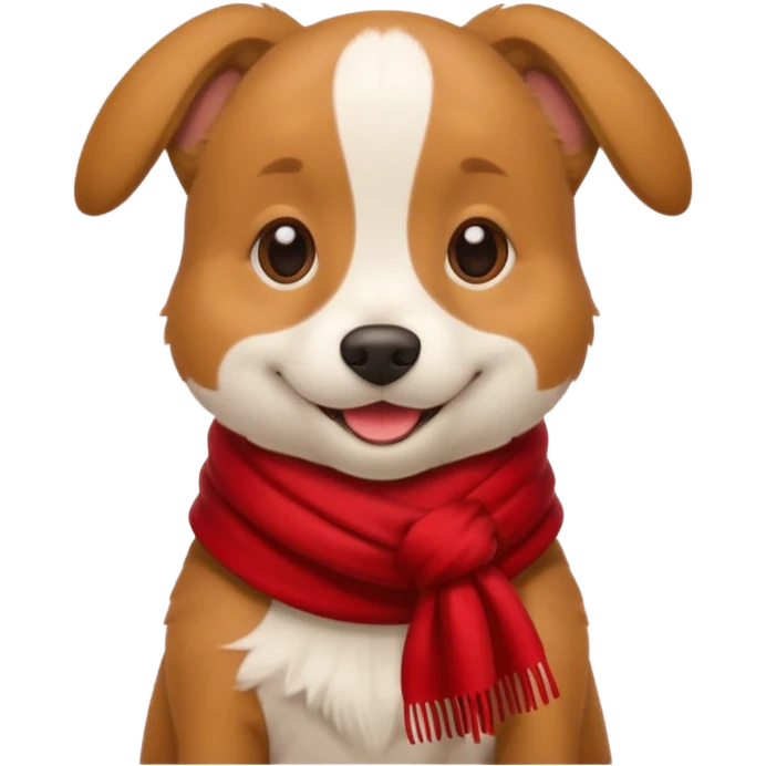 Dog with red scarf emoji