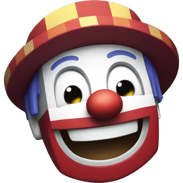 minecraft clown laughing emoji