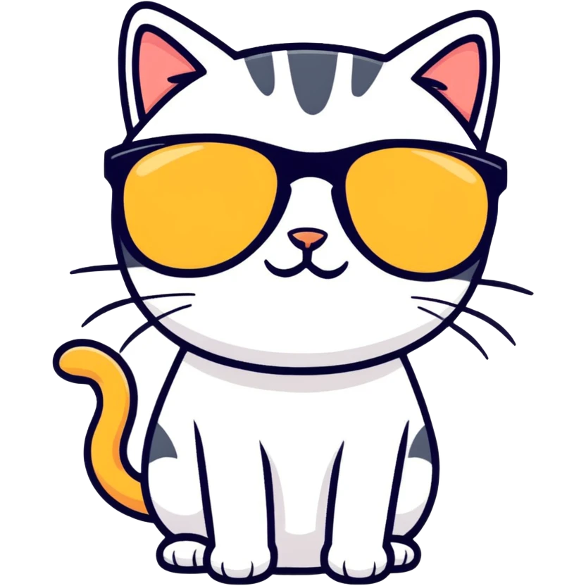 Cat with sunglasses emoji