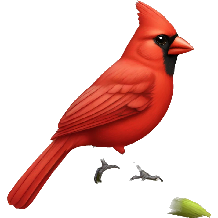 Cardinal bird emoji