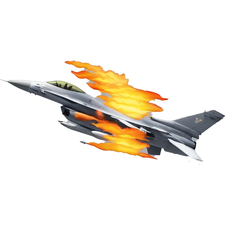 fire f16 jet emoji