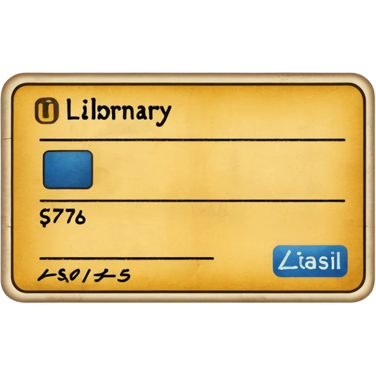Library card
 emoji