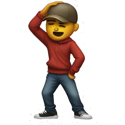 Dabbing guy emoji
