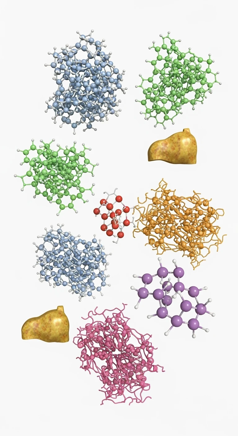 macros come carboidrati proteine e grassi, fluttuano in aria in 3d, sfondo bianco emoji