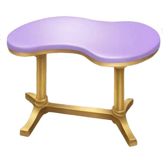 Light purple desk with gold chair emoji