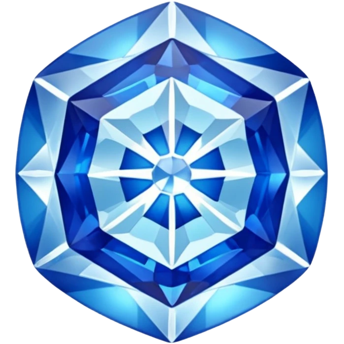 Blue Gem with an Ice Flake Inside emoji