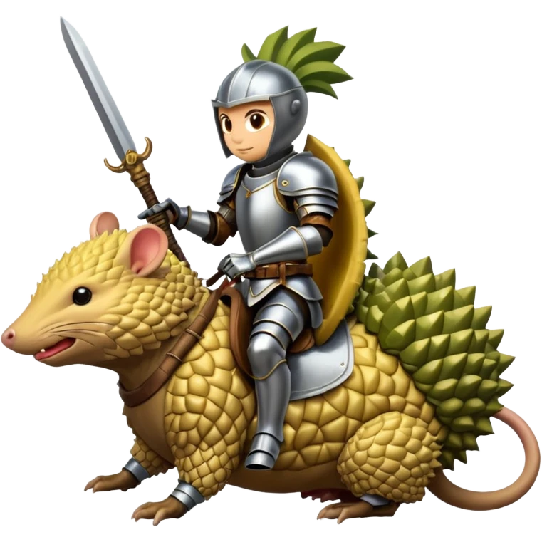 DURIAN KNIGHT RIDE ON THE RAT emoji
