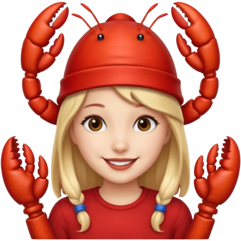 Generate an emoji for “lobster girl” make it cute emoji