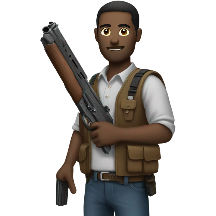 Man with gun emoji