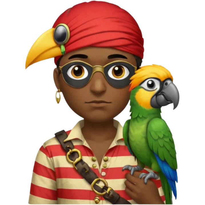pirate and parrot emoji