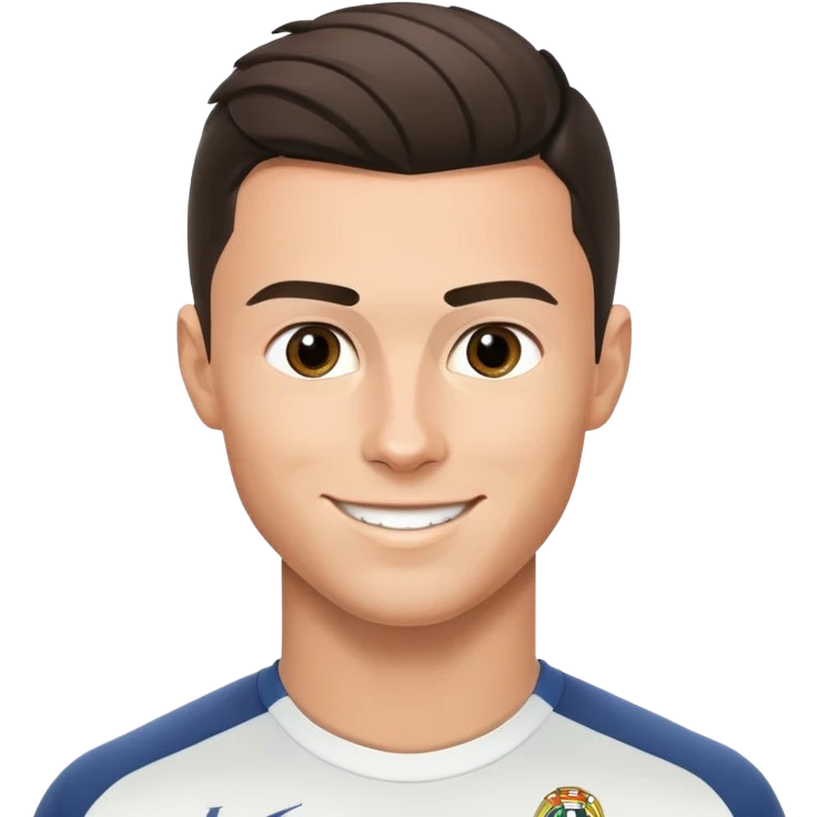 rapaz a conhecer o Cristiano Ronaldo emoji