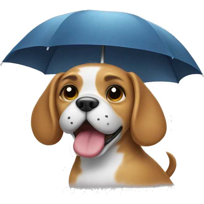 A dog with an umbrella  emoji