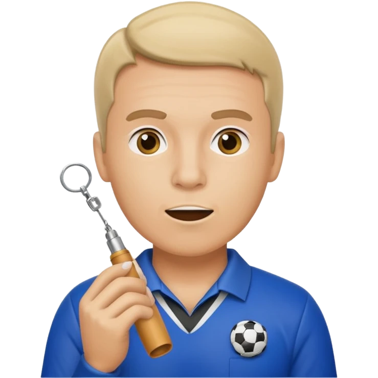 a soccer coach with a whistle emoji