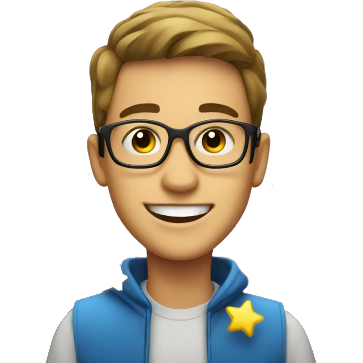 
happy student with stars in his eyes emoji
