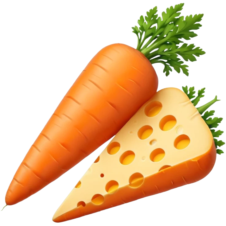 carrot and cheese emoji
