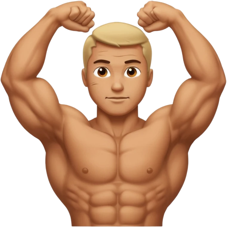 men who is flexing his triceps emoji