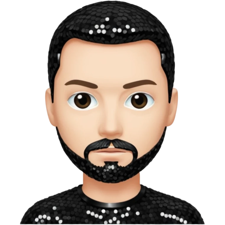 The Edge from U2 with black sequin outfit emoji