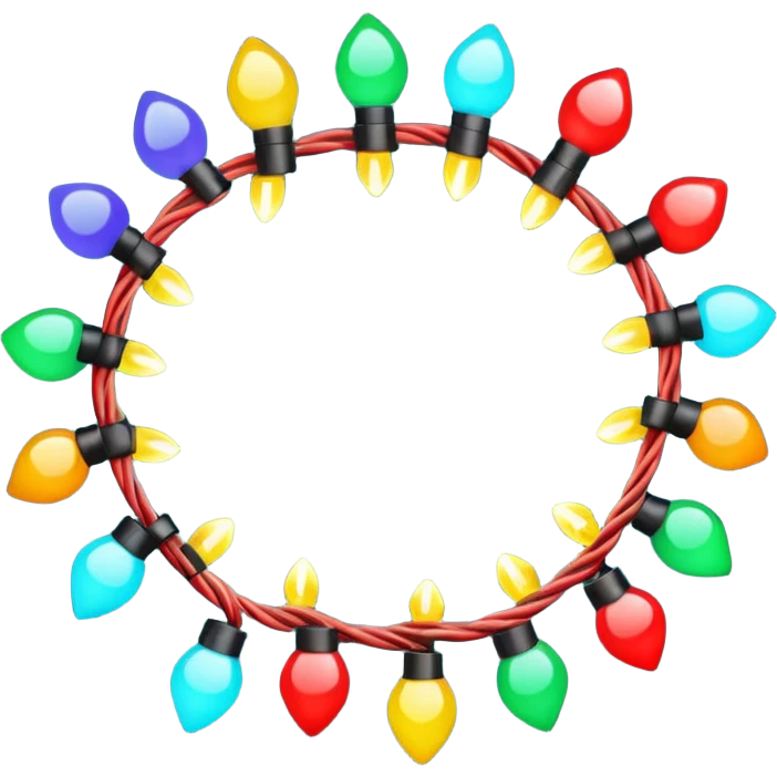 guirlande led de noel emoji