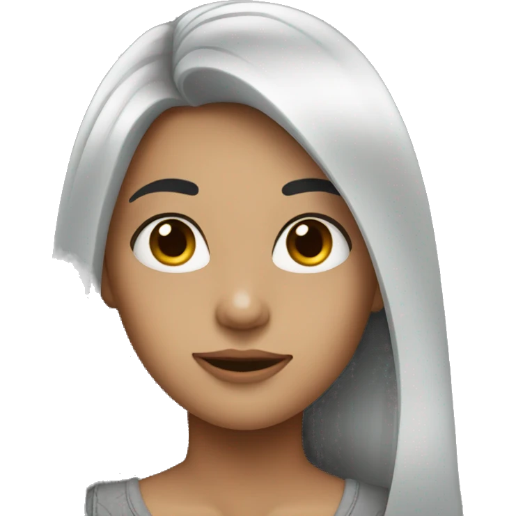 Girl with long black hair emoji
