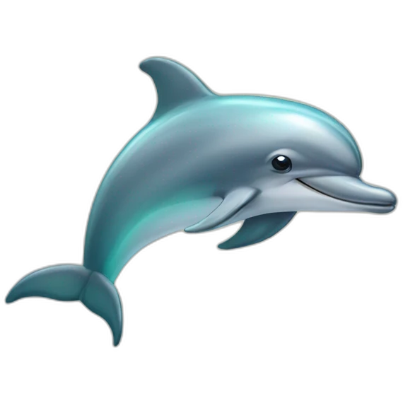 dolphin with a bow emoji