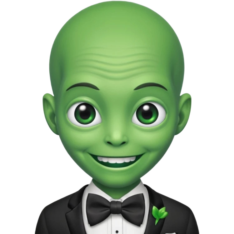 allien with bow tie emoji
