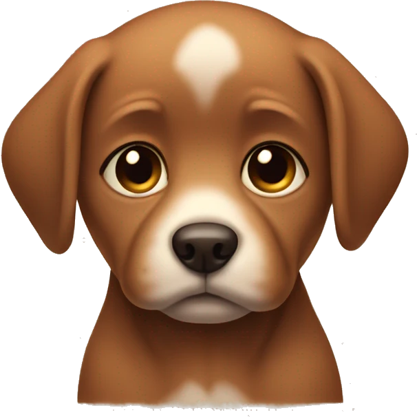 Sad little brown puppy emoji