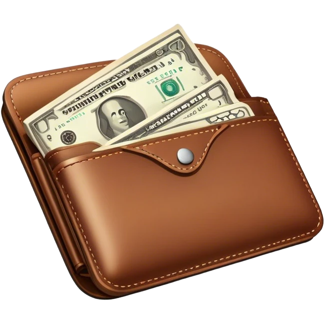Wallet with cash emoji