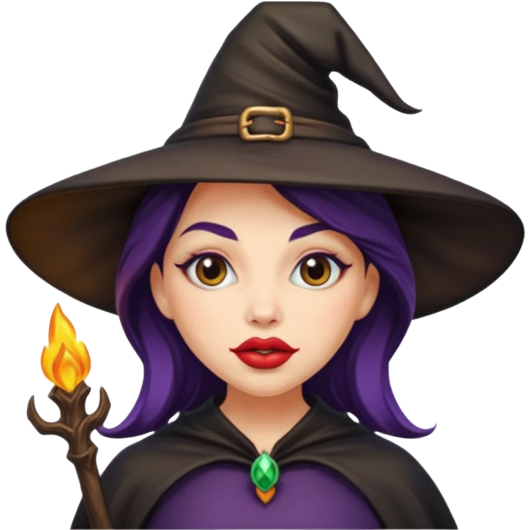 Witch big lips emoji