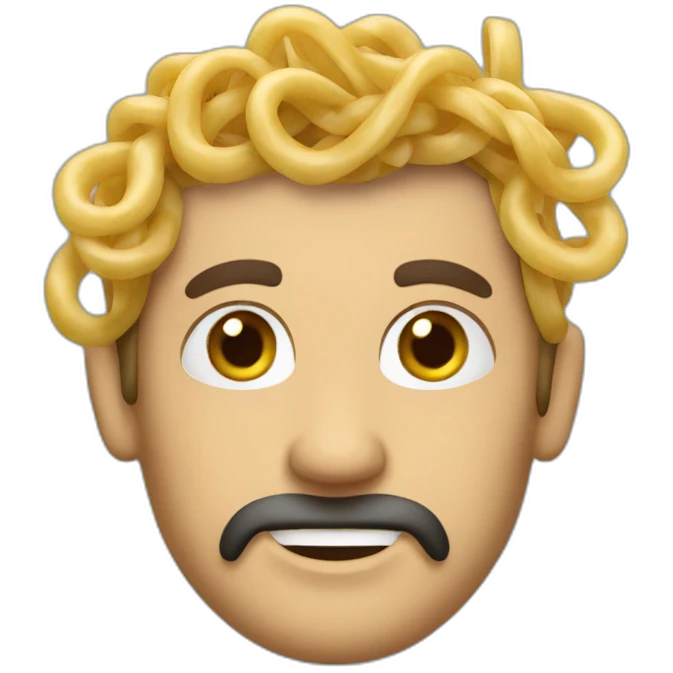 Man with linguini emoji