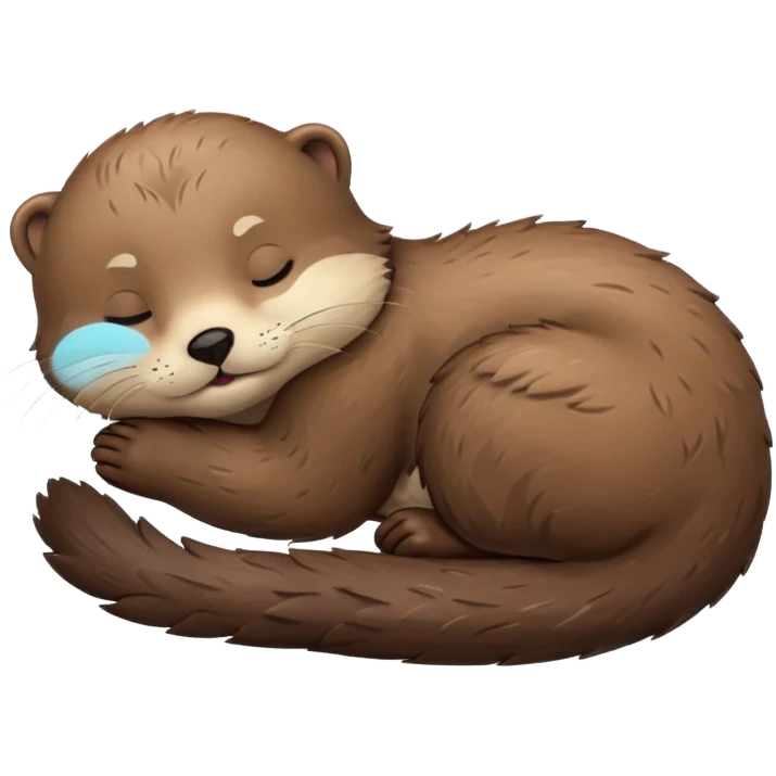 kawaii otter sleeping emoji
