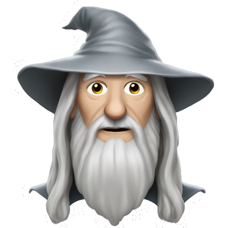 realistic portrait of Gandalf emoji