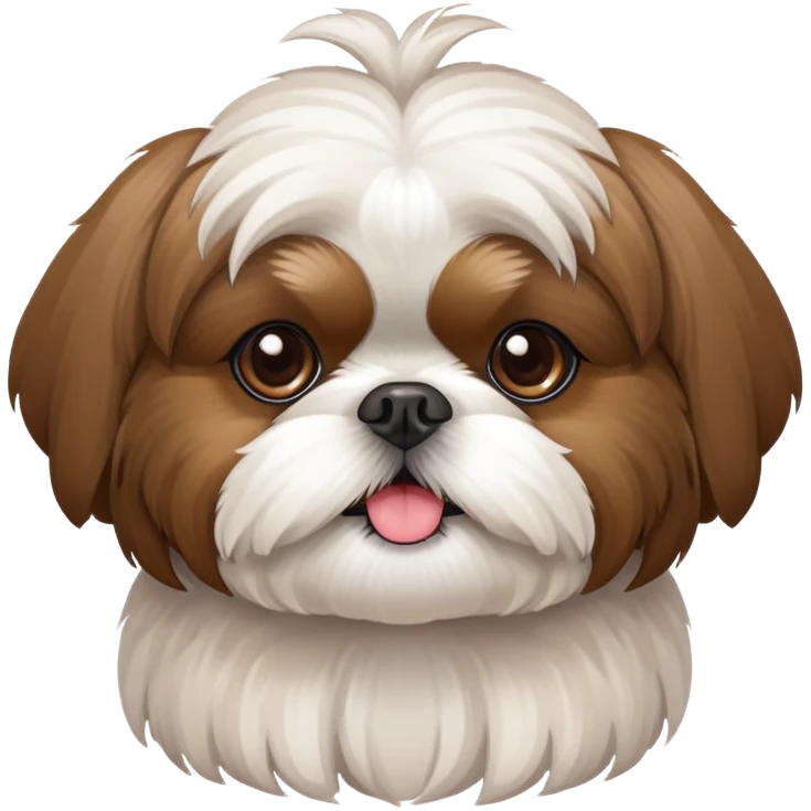 brown and white shih tzu dog emoji
