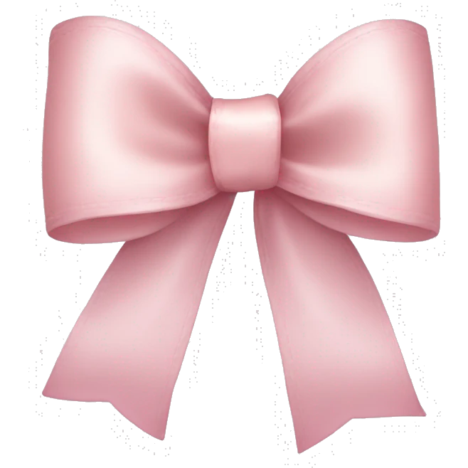 light pink ribbon bow emoji