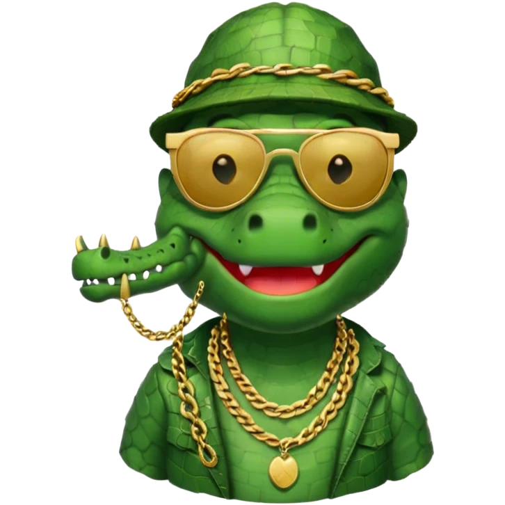 crocodile rapper ￼ emoji