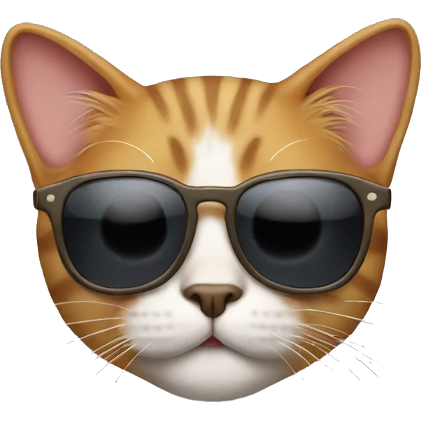 Cat with sunglasses emoji