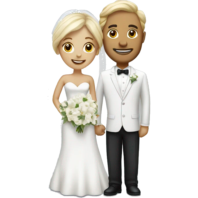 white wedding pair emoji