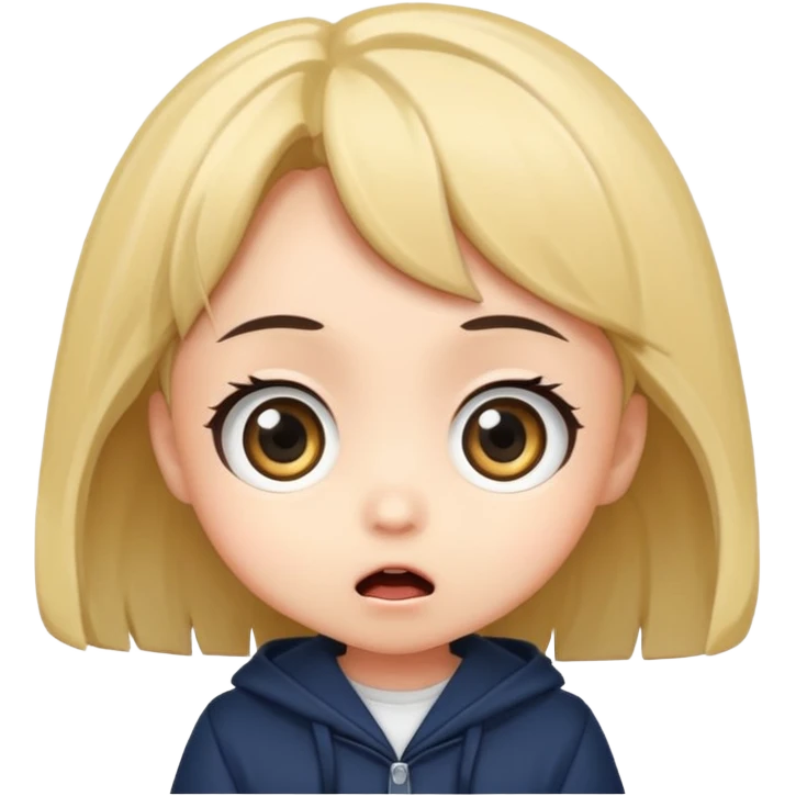 Anime chibi surprised emoji