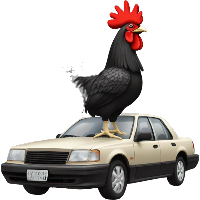 Gamecock riding on top of a commodore  emoji