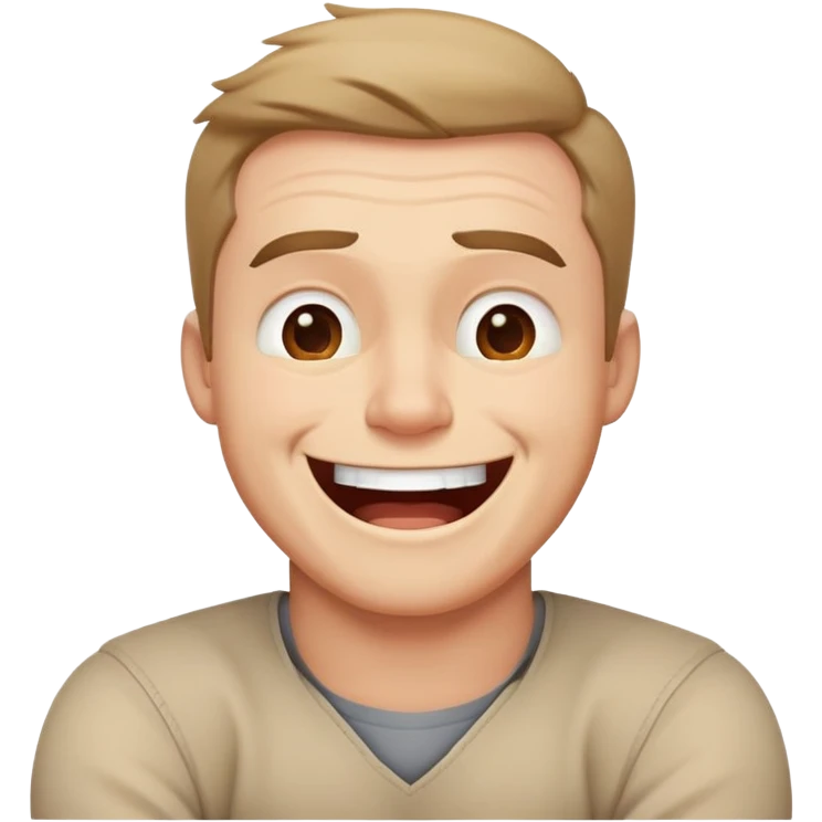 arms crossed around neck guy laughing kinda angry emoji