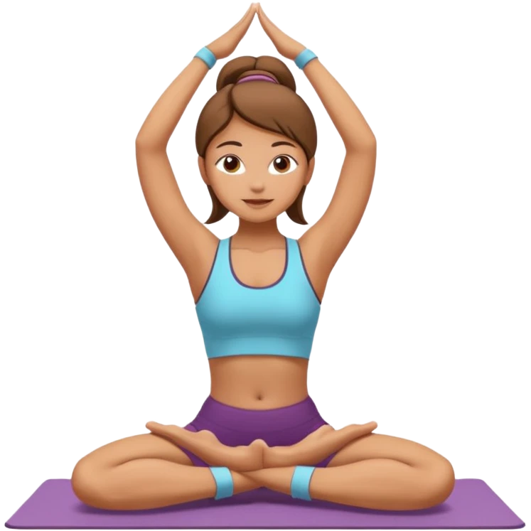 Girl doing yoga  emoji
