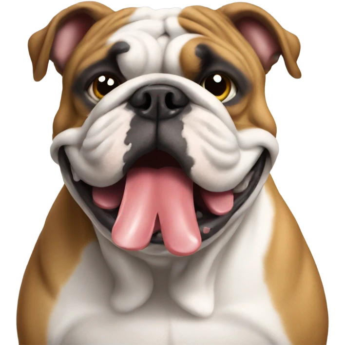 English bulldog having a shave emoji