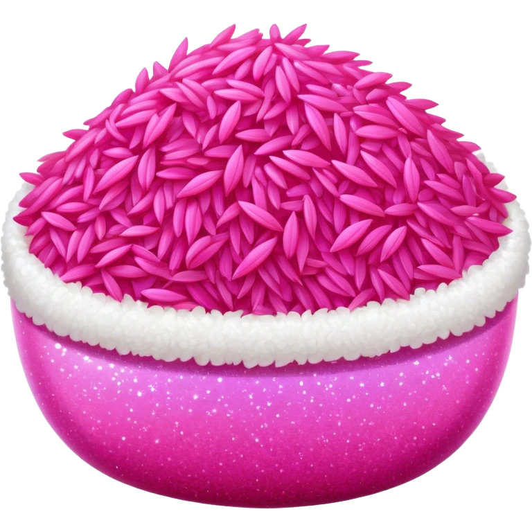 Hot pink rice with glitter  emoji