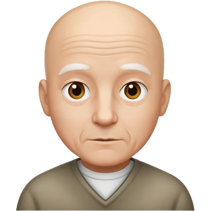 man, older, bald, little hair on the sides emoji
