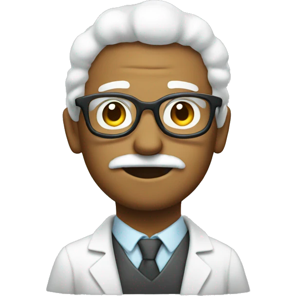 science man with cotton emoji