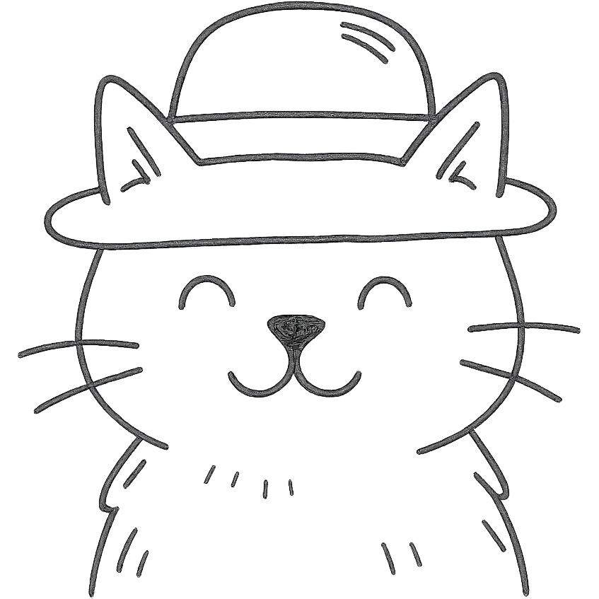 cat wearing a hat emoji